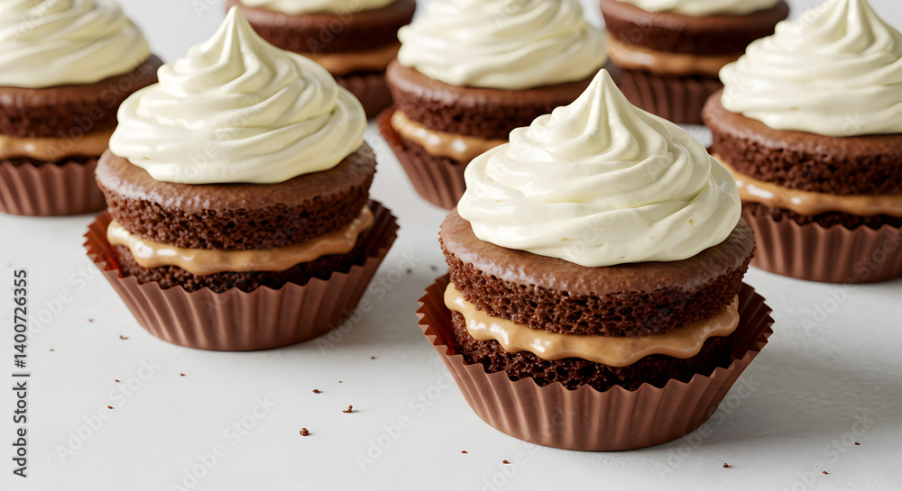 Delightful Mini Chocolate Cakes with Cream Frosting for Special Occasions Delightful Mini Chocolate Cakes with Cream Frosting for Special Occasions