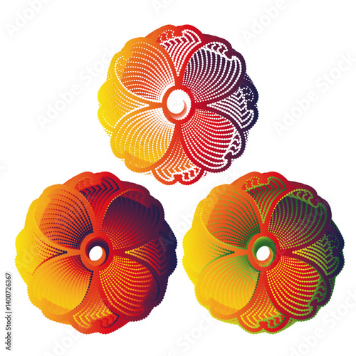 The crisp lines and smooth gradients suggest the design is created using vector graphics software, making it easily scalable without loss of quality. 