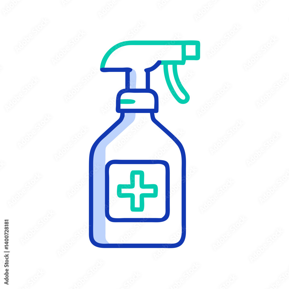 Spray Bottle Icon Representing Cleaning Product and Sanitizing Tool Spray Bottle Icon Representing Cleaning Product and Sanitizing Tool