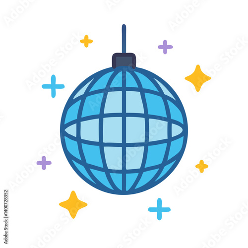 Disco Ball for Party Lighting Effect Icon Design