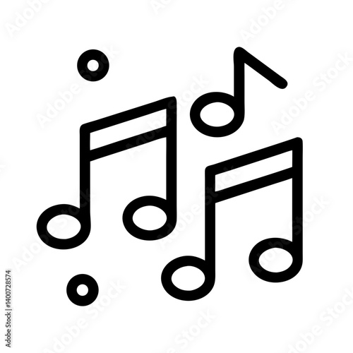 Musical Notes Representing Party Music Icon Design