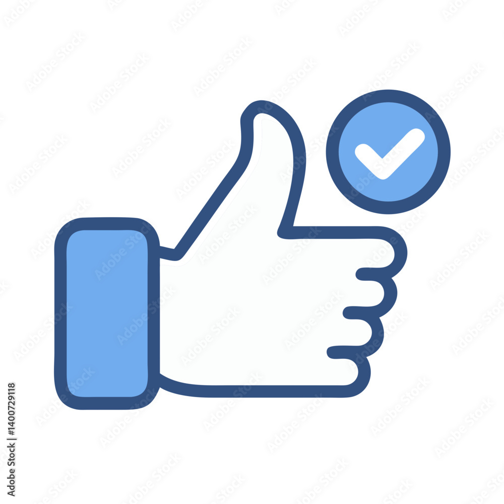 Thumbs Up Approval Icon Representing Positive Feedback and Confirmation Thumbs Up Approval Icon Representing Positive Feedback and Confirmation