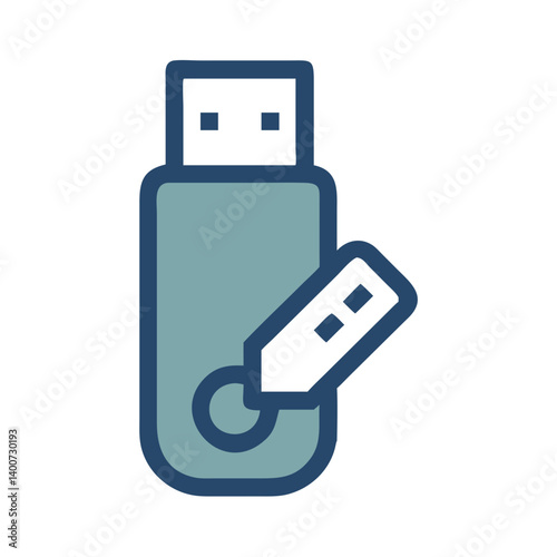 USB Flash Drive Icon Representing Portable Data Storage and Transfer Device