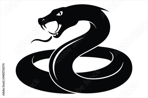 coiled snake silhouette