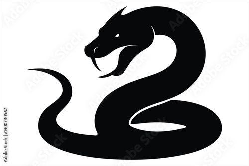 coiled snake silhouette