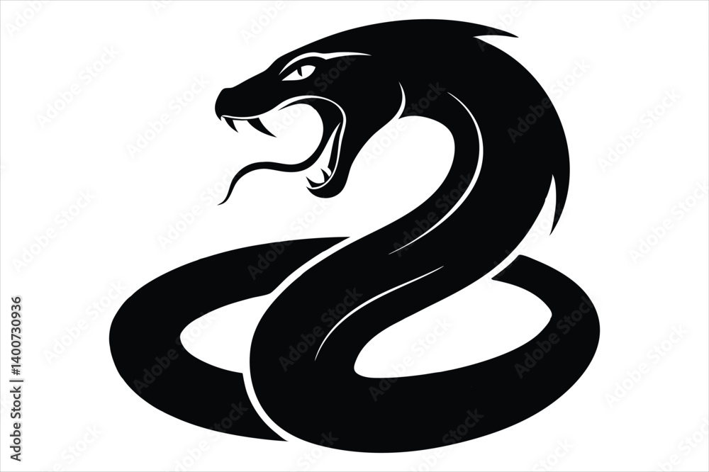 coiled snake silhouette coiled snake silhouette