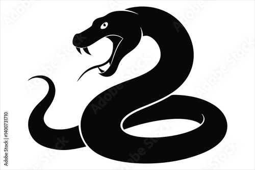 coiled snake silhouette