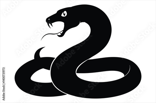 coiled snake silhouette