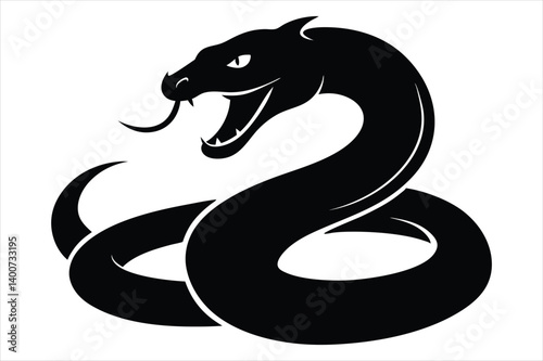 coiled snake silhouette