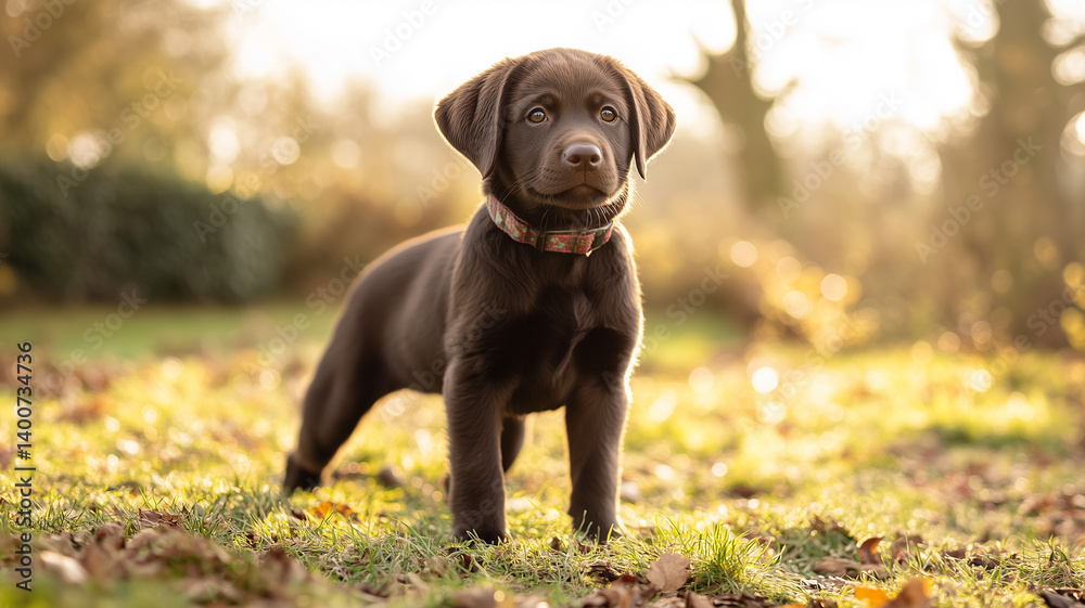 Fluffy Labrador Puppy Playing Happily in a Sunny Park Looking Curious and Joyful Fluffy Labrador Puppy Playing Happily in a Sunny Park Looking Curious and Joyful