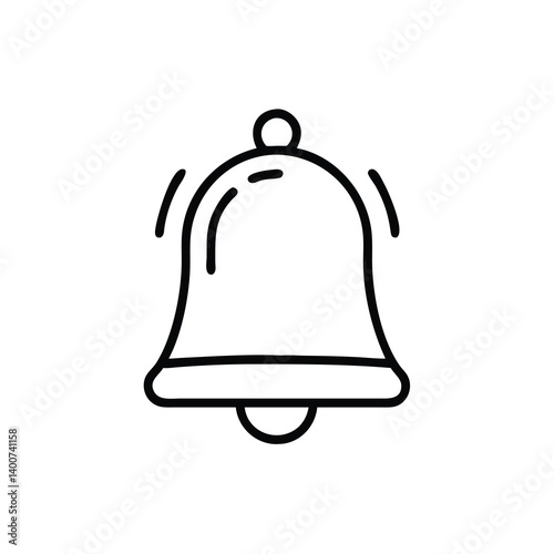 Simple Ringing Bell Icon Notification Alert Vector Illustration For User Interface And Graphic Design Projects