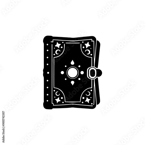 creative details Witch’s Spell Book Icon Vector Illustration