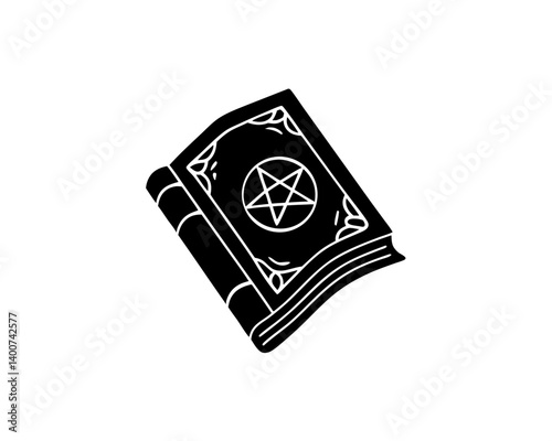 creative details Witch’s Spell Book Icon Vector Illustration