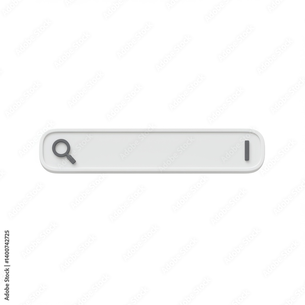 Search bar interface element graphic on white background Search bar interface element graphic on white background