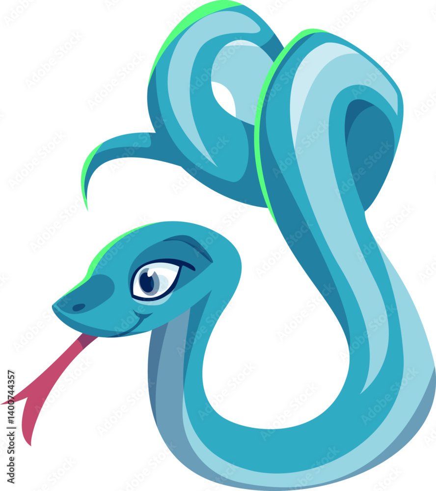 Fototapeta premium Cute Snake Character