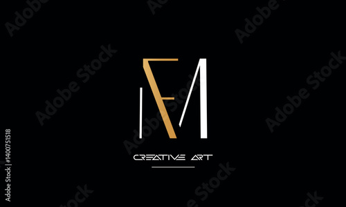 MF, FM, M, F abstract letters logo monogram