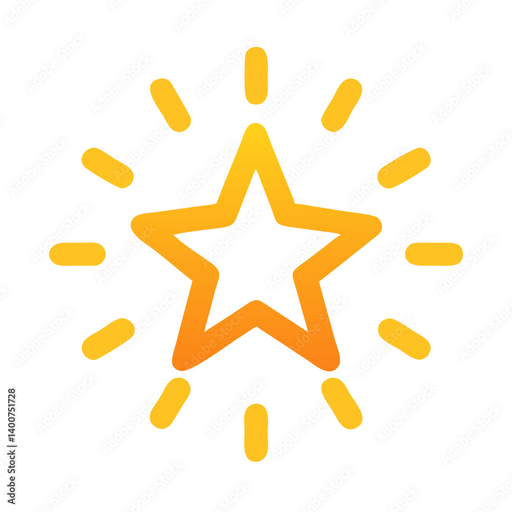 Fototapeta premium A Shining Star Icon Design