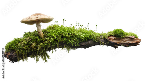 Mushroom Mossy Log Forest Fungi.