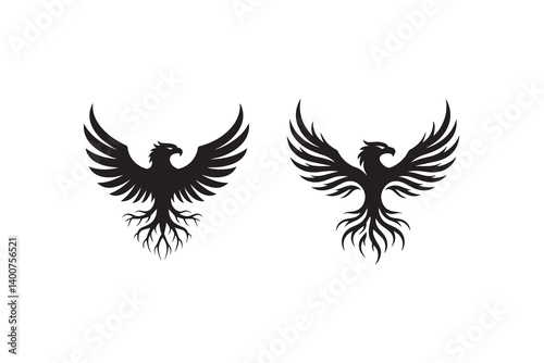 mythical bird illustration vector
