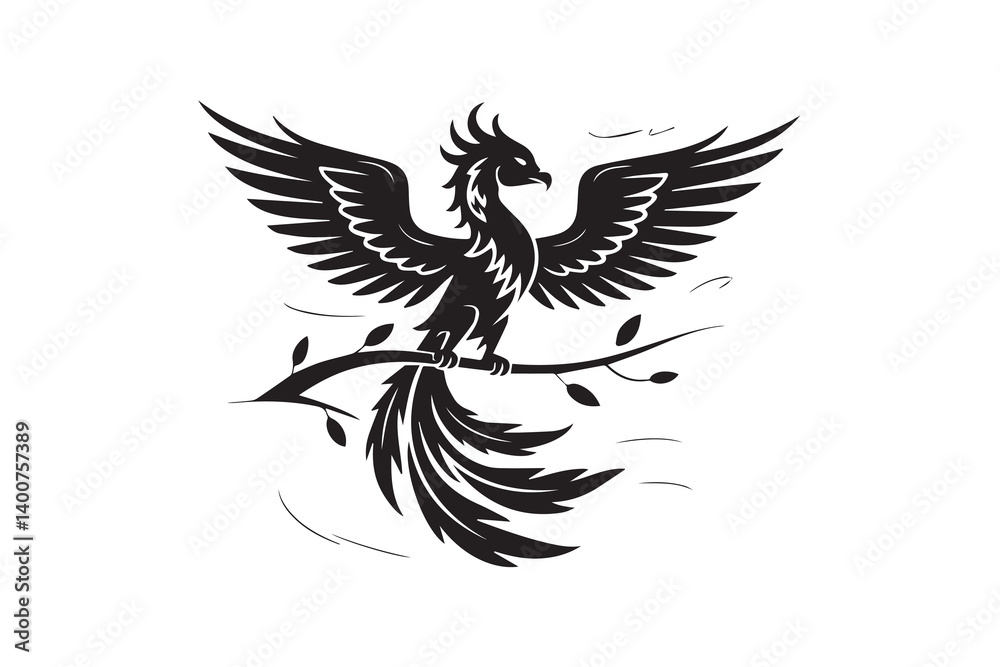 Obraz premium mythical bird illustration vector