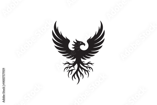 mythical bird illustration vector