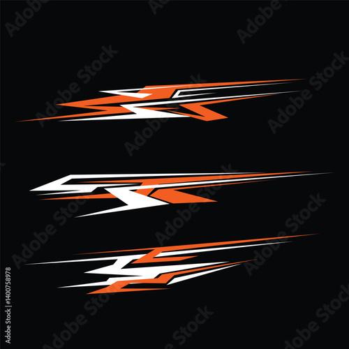 car wrapping decal design vector. car modification decals
