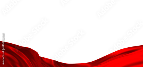 Flowing red cloth backgroun...