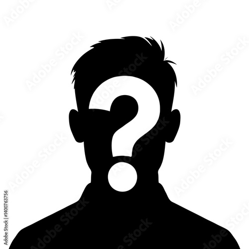 Silhouette vector of an unknown person