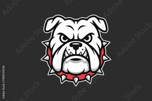 bulldog fierce illustration vector