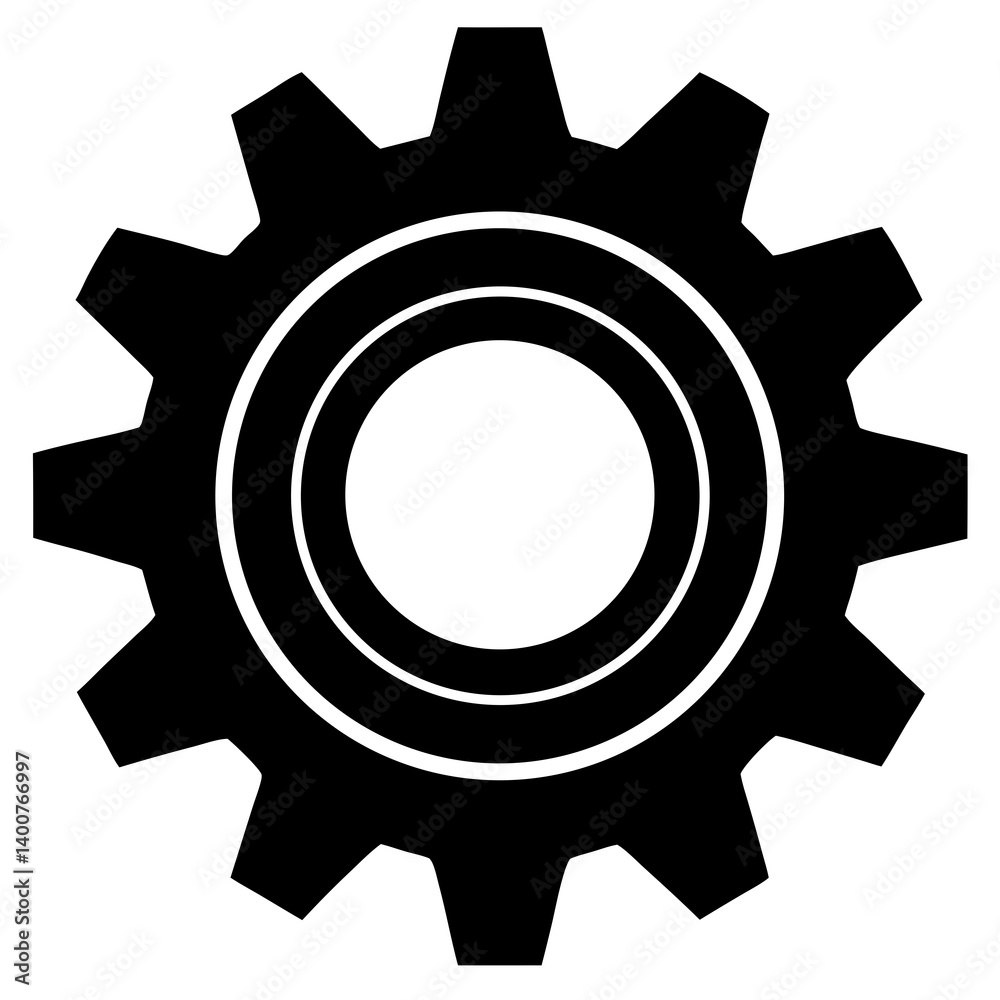 gear cog for settings vector art silhouette gear cog for settings vector art silhouette