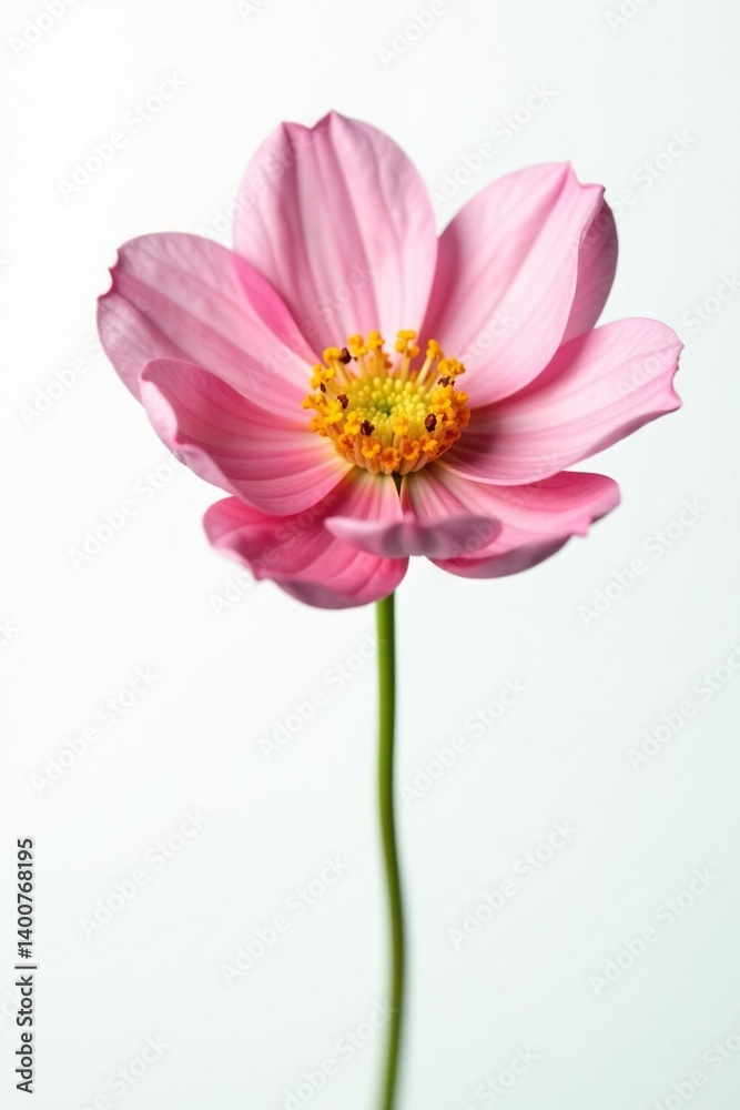 Delicate petals of a flower blooming in isolation on a white background, white background, delicate Delicate petals of a flower blooming in isolation on a white background, white background, delicate