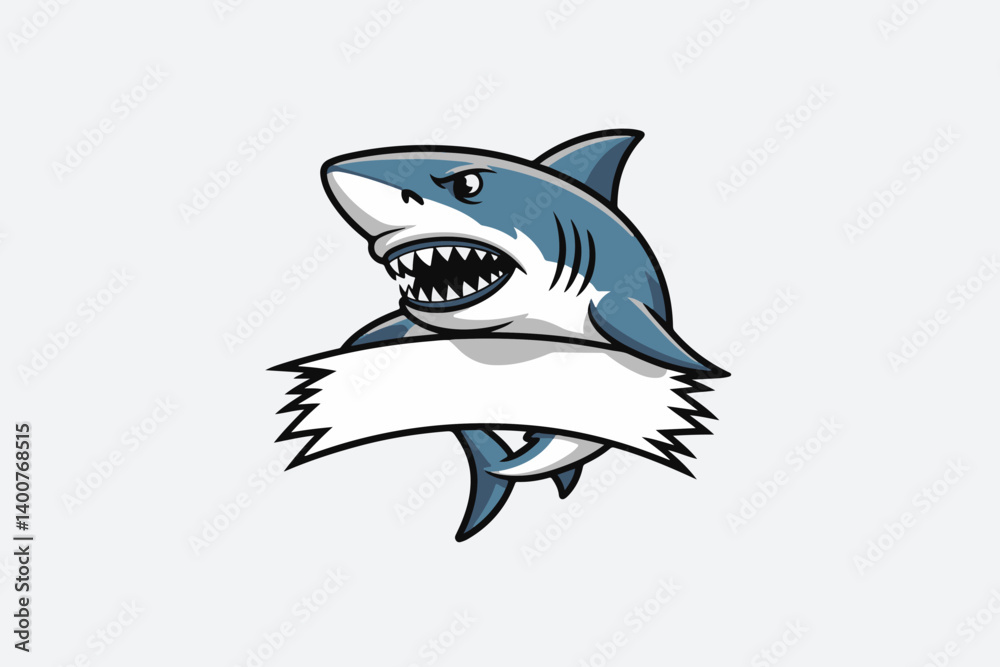 Fototapeta premium shark illustration vector