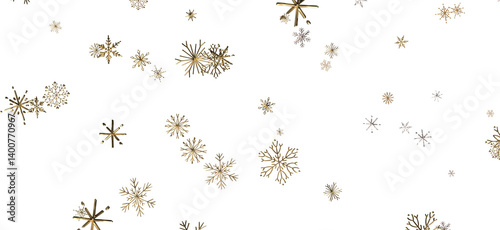 Snowflakes Falling On Snow - Winter Banner