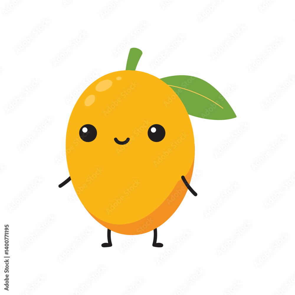 Obraz premium orange fruit cartoon