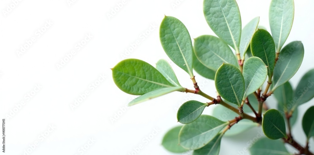 Isolated eucalyptus leaves on white background, herbaceous, foliage, leaves Isolated eucalyptus leaves on white background, herbaceous, foliage, leaves