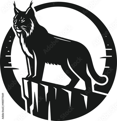 Lynx animal vector silhouette