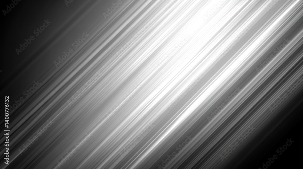 Obraz premium Diagonal grayscale lines create a dynamic abstract design.