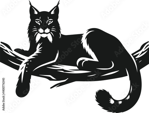Lynx animal vector silhouette