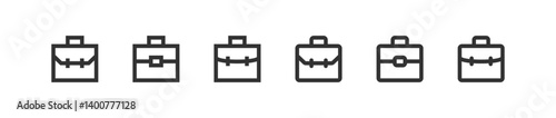 Business case icon. Work briefcase. Office portfolio.