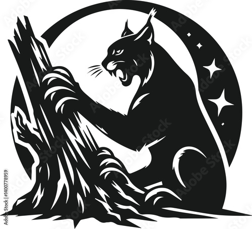 Lynx animal vector silhouette