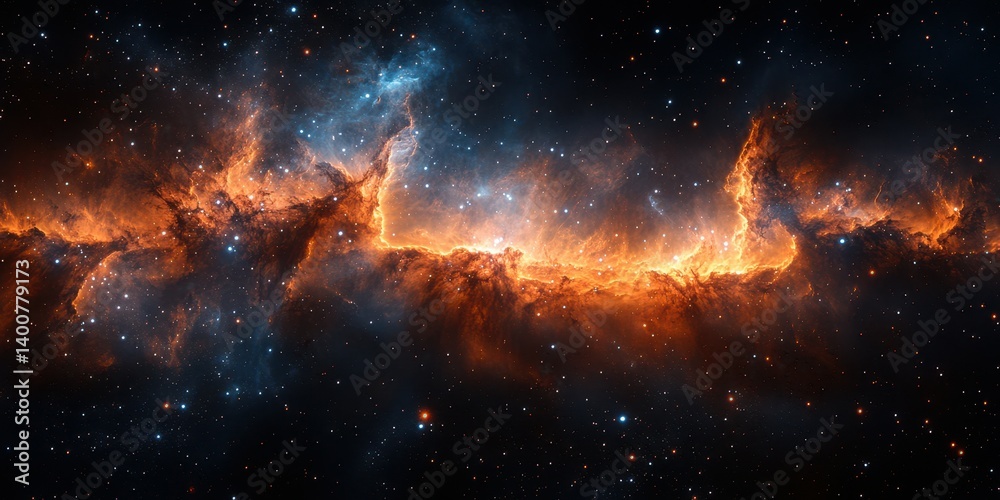 Cosmic nebula displays vibrant colors and intricate patterns in the depths of the universe Cosmic nebula displays vibrant colors and intricate patterns in the depths of the universe