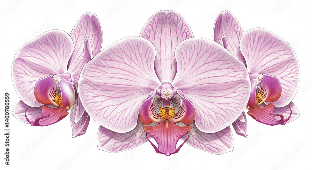 Delicate pink orchids showcasing vibrant petals and intricate details for floral arrangements and decor Delicate pink orchids showcasing vibrant petals and intricate details for floral arrangements and decor