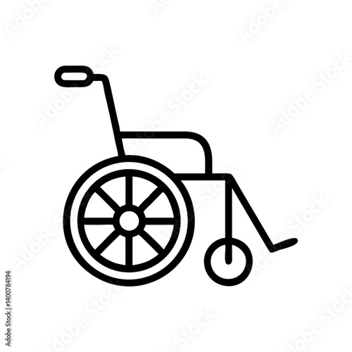 wheelchair icon on transparent background  