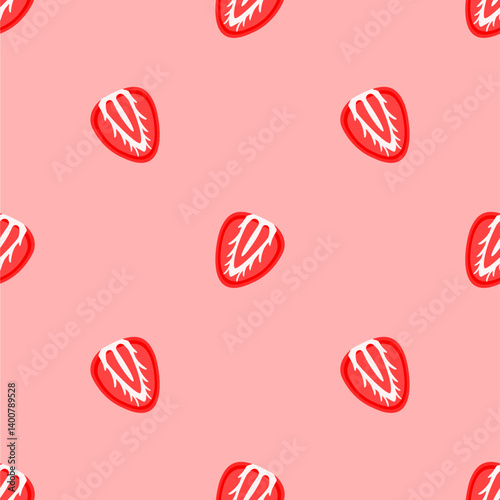 strawberry pattern background. Strawberry Slices Pattern background. Seamless pattern strawberry background.