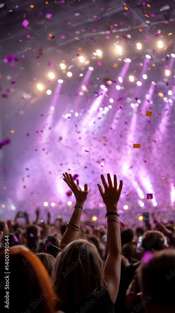 Crowd cheering at concert (1)