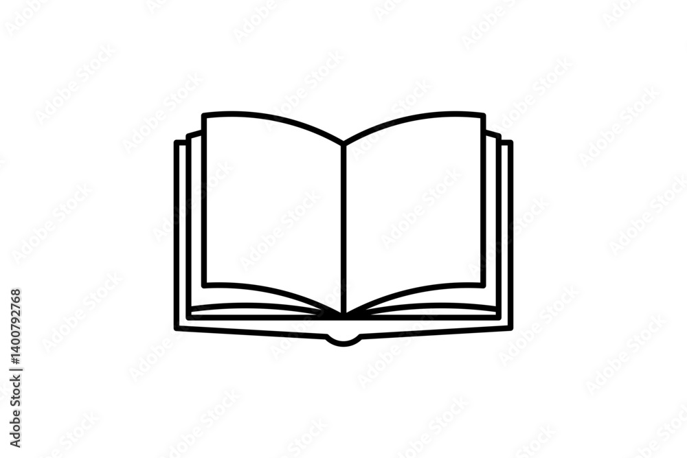 Book outline vector icon Book outline vector icon