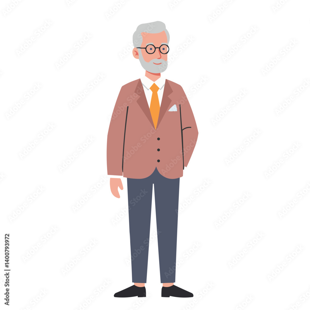 Senior man wearing suit. Senior man in business suit - confidence and charm tempered by time.