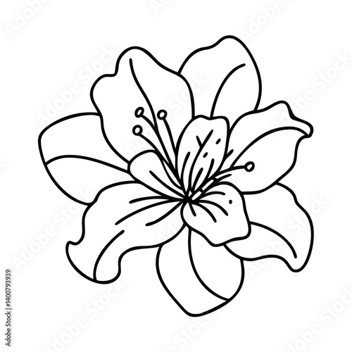 azalea flower icon, azalea flower vector illustration-simple illustration of azalea flower, perfect for azalea flower logos and icons