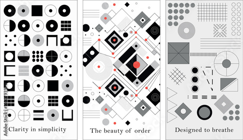 abstract geometric background. Modern vector set. Ideal design for social media, cover, banner, flyer, music, ads