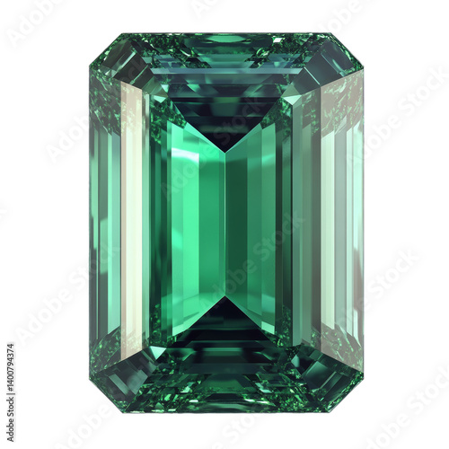 Emerald isolated, no background. mockup.